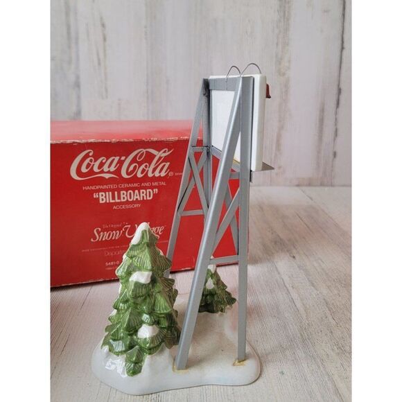 Dept 56 54810 Coca Cola Billboard Snow Village accessory Xmas - Picture 7 of 9